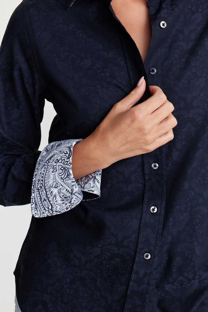 Robert Graham Priscilla Shirt Czarne | IXUZKO271