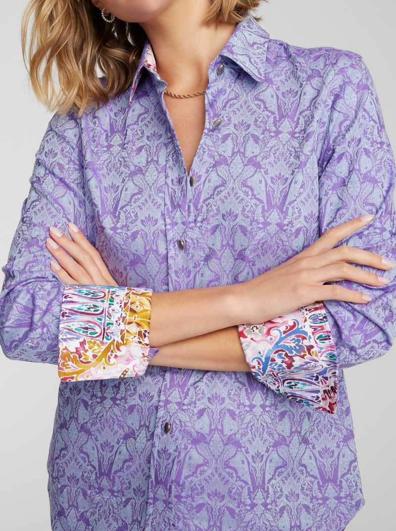 Robert Graham Priscilla Shirt Lilac | LIAXGD987