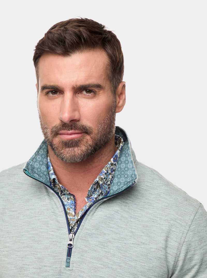 Robert Graham Remo Long Sleeve Knit 1/4 Zip Ciemny | LVFXJN086