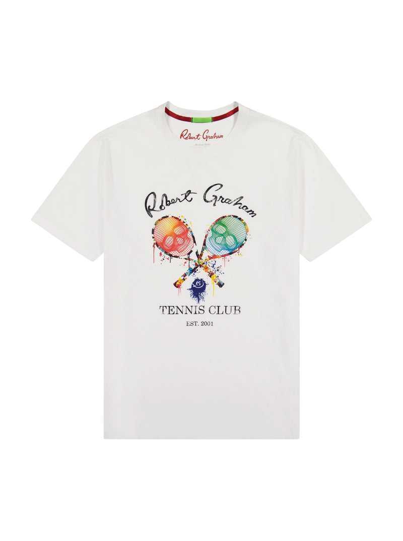 Robert Graham Rg Tennis Club T-shirt Białe | SOQKUI127