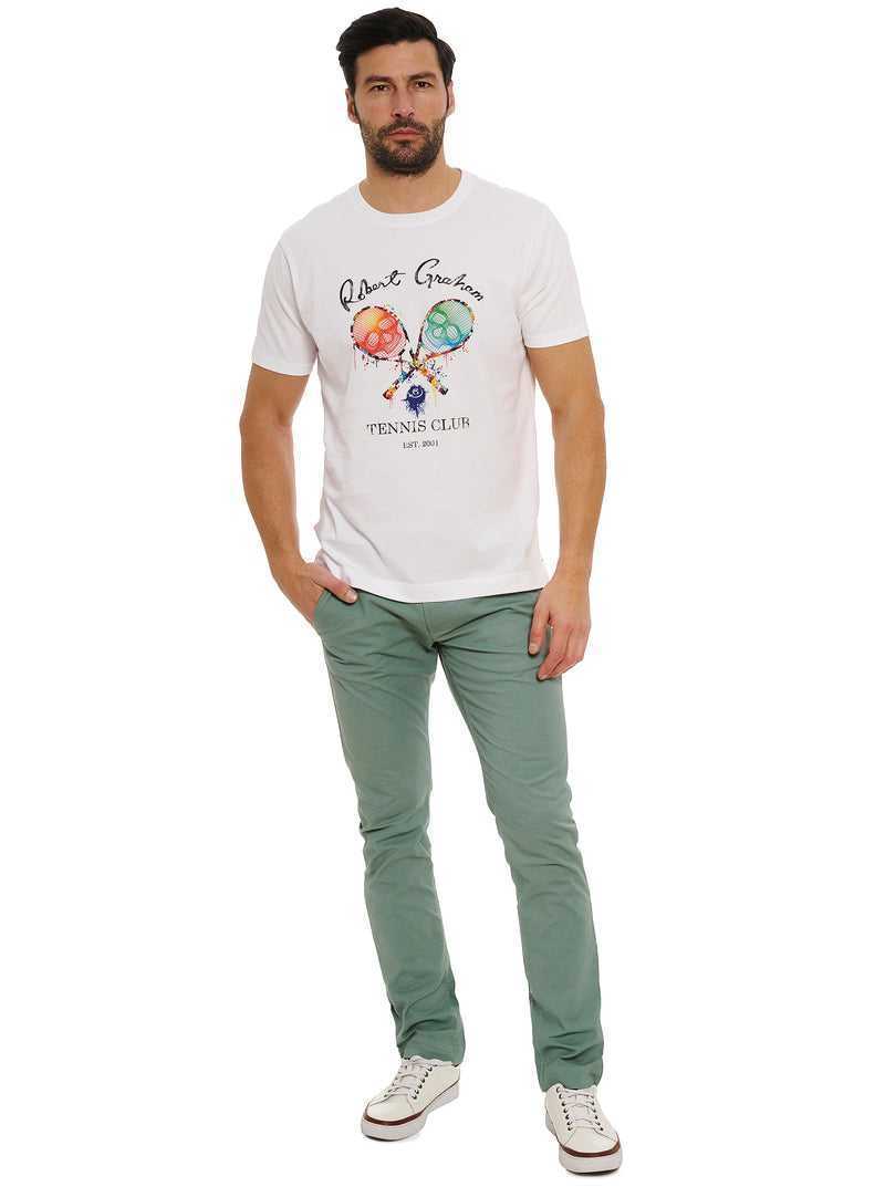 Robert Graham Rg Tennis Club T-shirt Białe | SOQKUI127