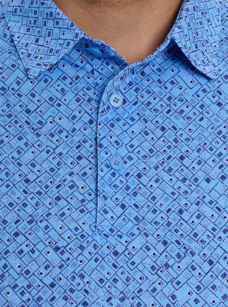 Robert Graham Sandzabar Polo Periwinkle | CNXVSW769