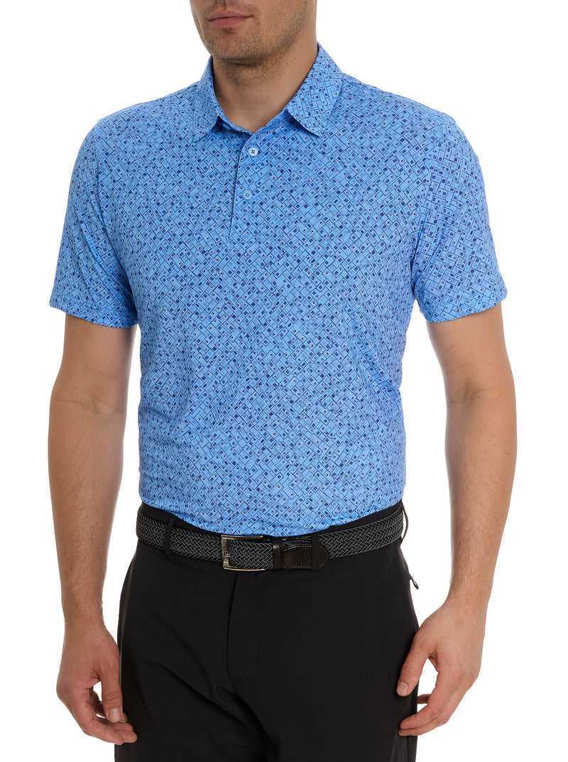 Robert Graham Sandzabar Polo Periwinkle | CNXVSW769