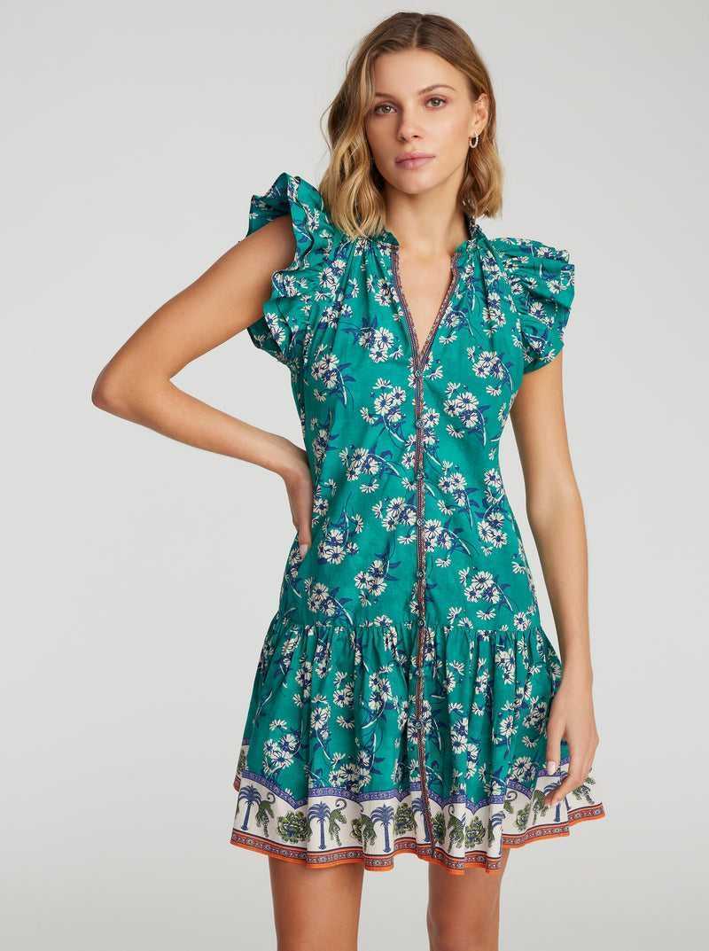 Robert Graham Savannah Dress Teal | JPOGRM892