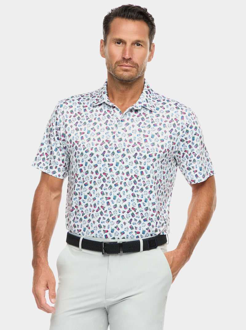 Robert Graham Shuffle N Shake Short Sleeve Knit Polo Magenta | QUOTLY132