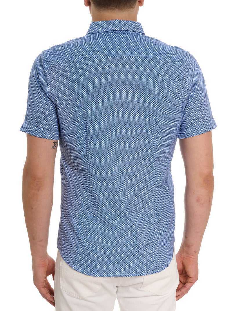 Robert Graham Shuler Motion Short Sleeve Knit Shirt Niebieskie | ZAUJOM648