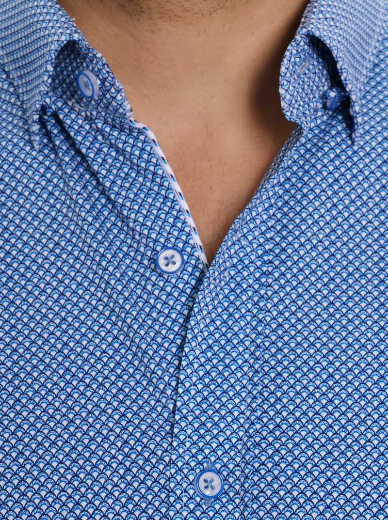 Robert Graham Shuler Motion Short Sleeve Knit Shirt Niebieskie | ZAUJOM648