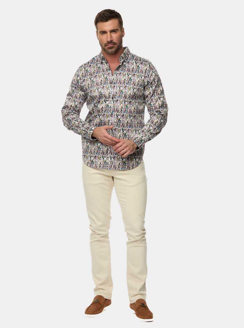 Robert Graham Skeletal Stroll Long Sleeve Button Down Shirt Multi | WEZQDI394