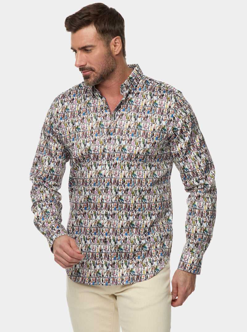 Robert Graham Skeletal Stroll Long Sleeve Button Down Shirt Multi | WEZQDI394