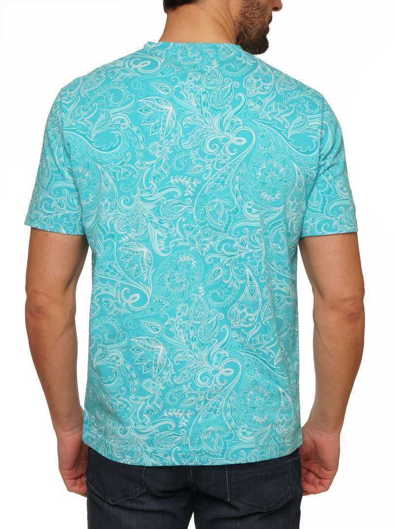 Robert Graham Swanson T-shirt Turkusowe | SJGKQF071