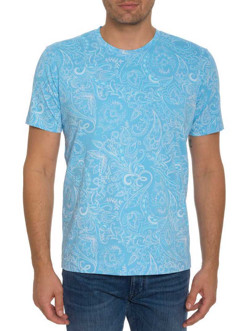 Robert Graham Swanson T-shirt Turkusowe | SJGKQF071