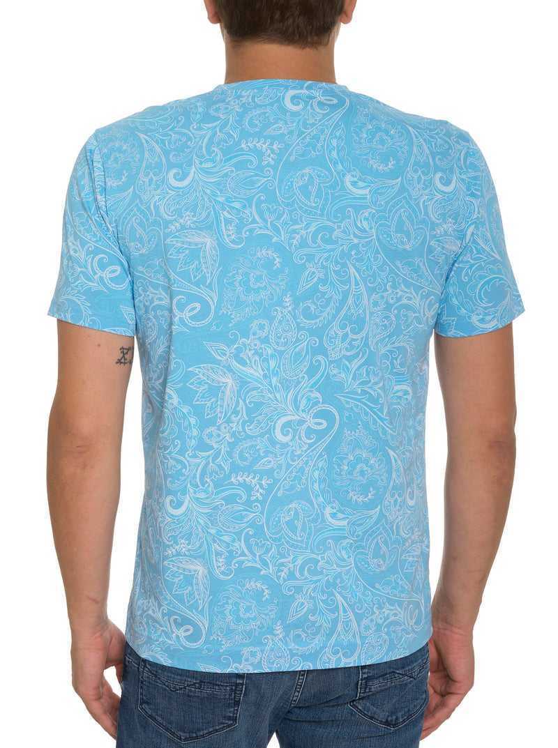 Robert Graham Swanson T-shirt Turkusowe | SJGKQF071