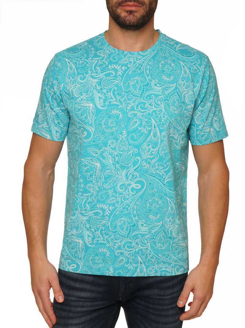 Robert Graham Swanson T-shirt Turkusowe | SJGKQF071