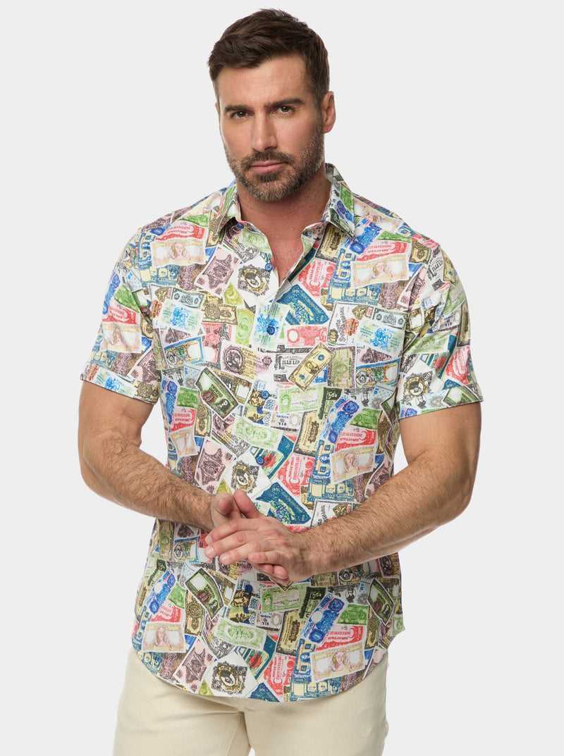 Robert Graham The Heist Short Sleeve Button Down Shirt Multi | BUGPMZ201