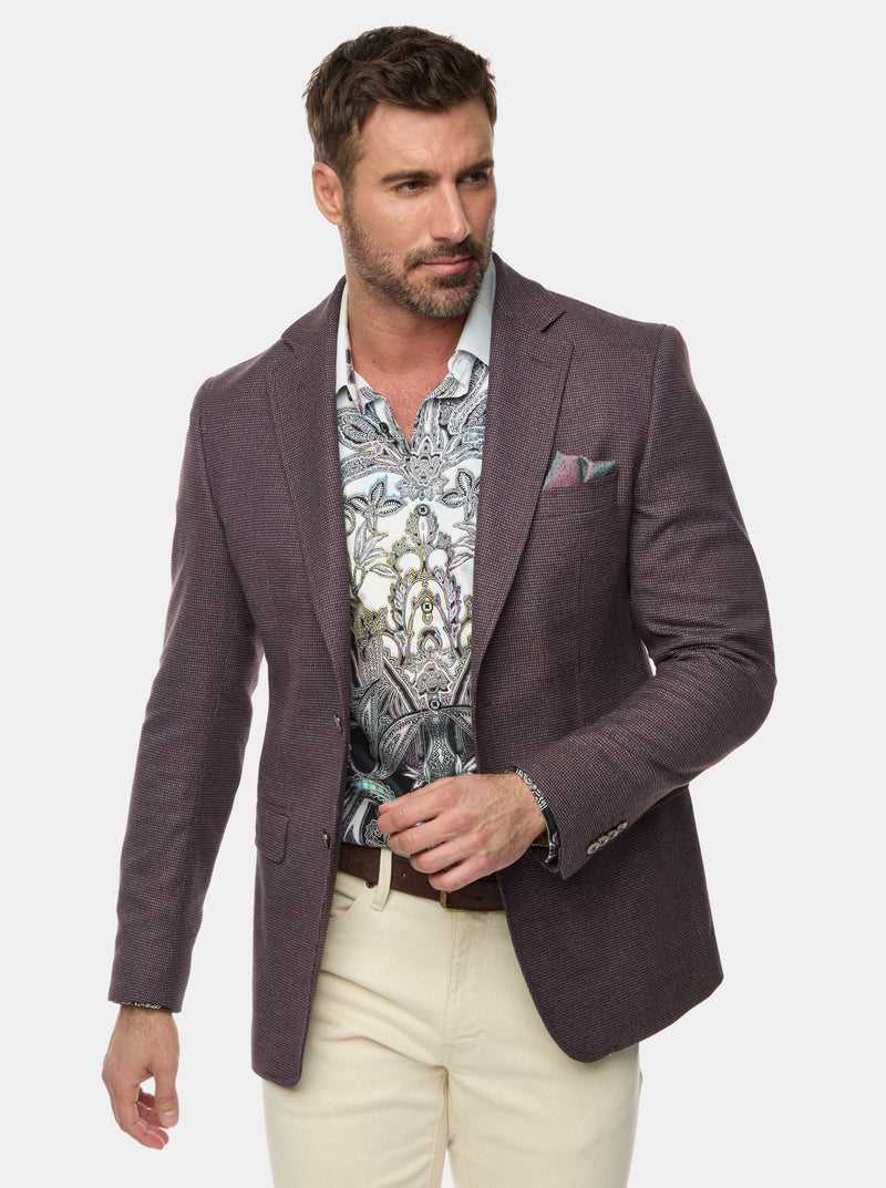 Robert Graham The Jetset Iii Woven Sport Coat Bordeaux | YONZKD249