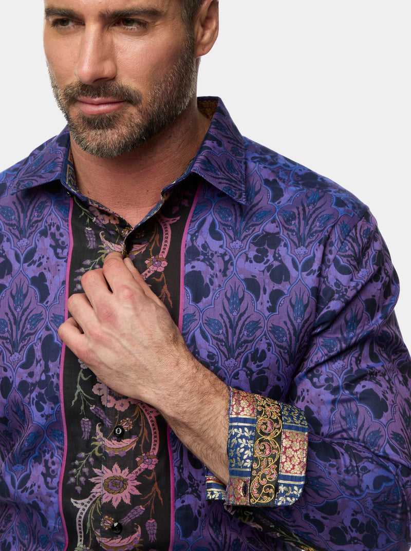 Robert Graham The Limited Edition Paso Doble Woven Shirt Tall Fioletowe | HPIZAE174