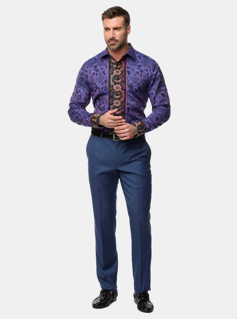 Robert Graham The Limited Edition Paso Doble Woven Shirt Tall Fioletowe | HPIZAE174