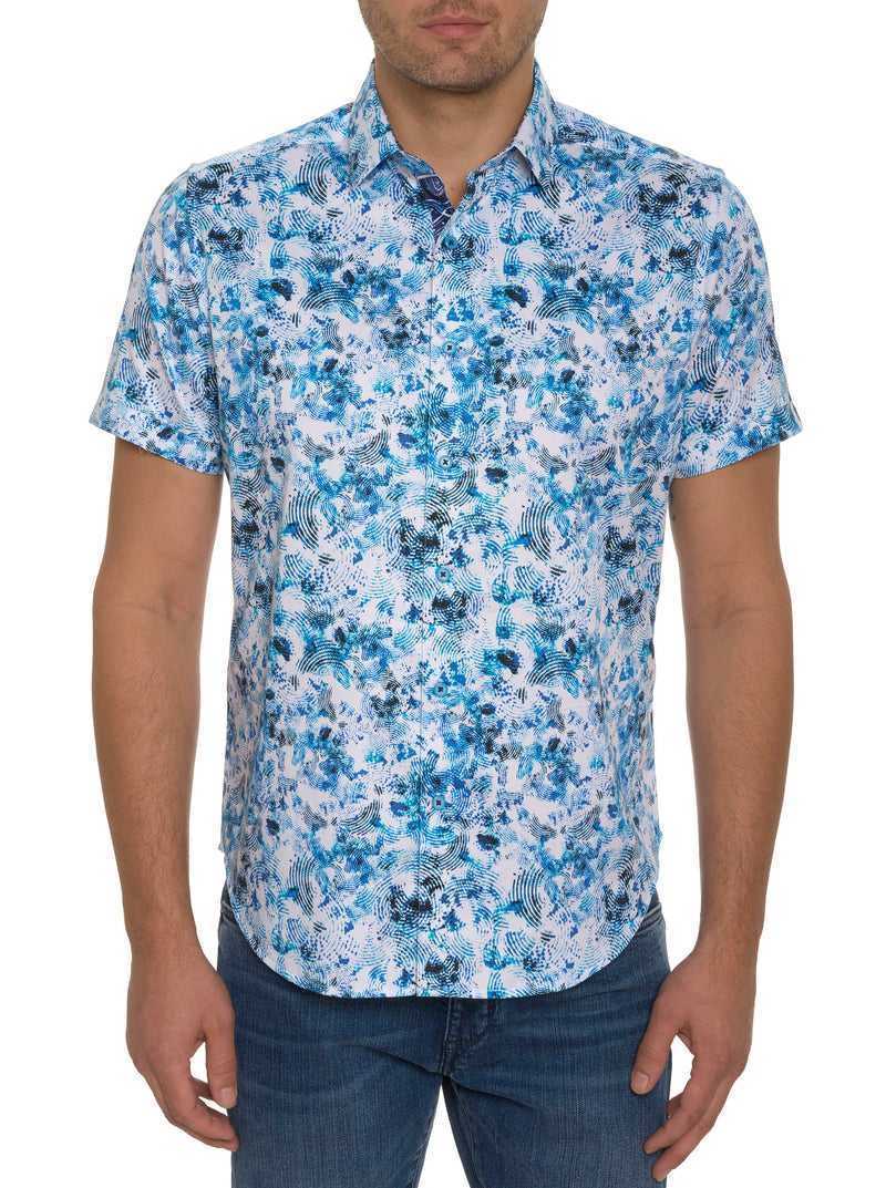 Robert Graham The Lowell Short Sleeve Button Down Shirt Teal | LKJFND190