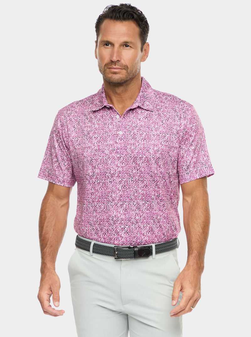 Robert Graham Torin Short Sleeve Knit Polo Granatowe | YEXGMF310