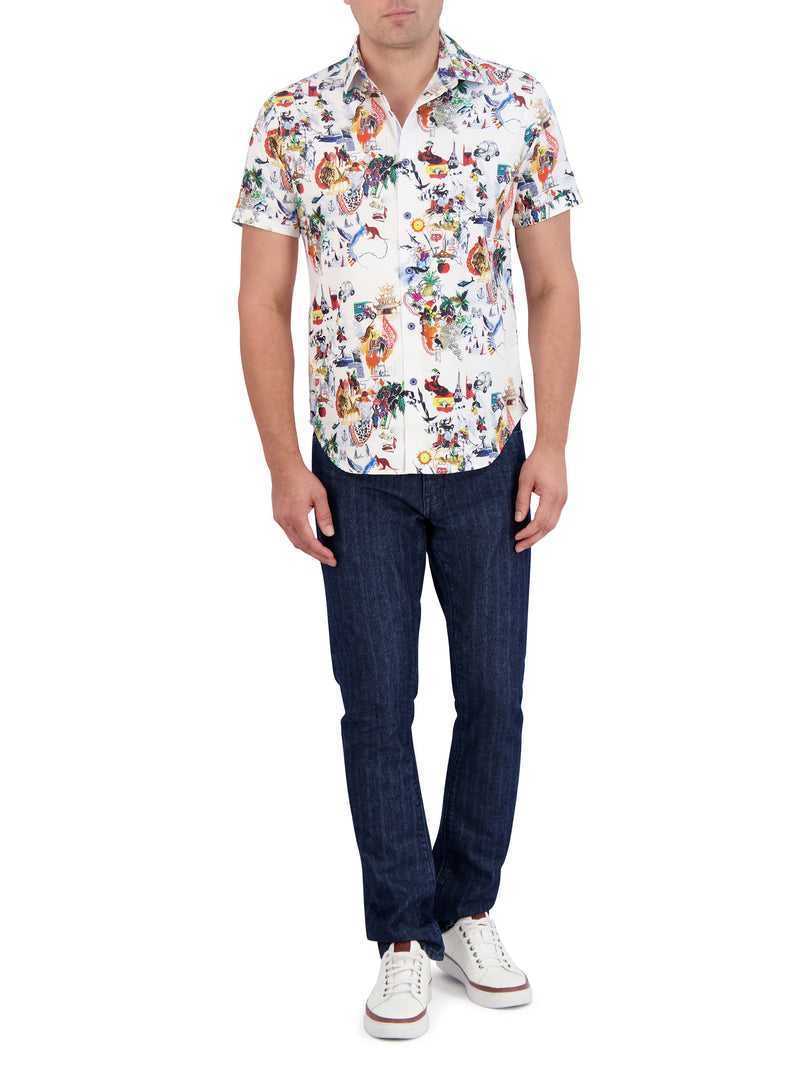 Robert Graham Trippin Short Sleeve Button Down Shirt Multi | ISUOMH854