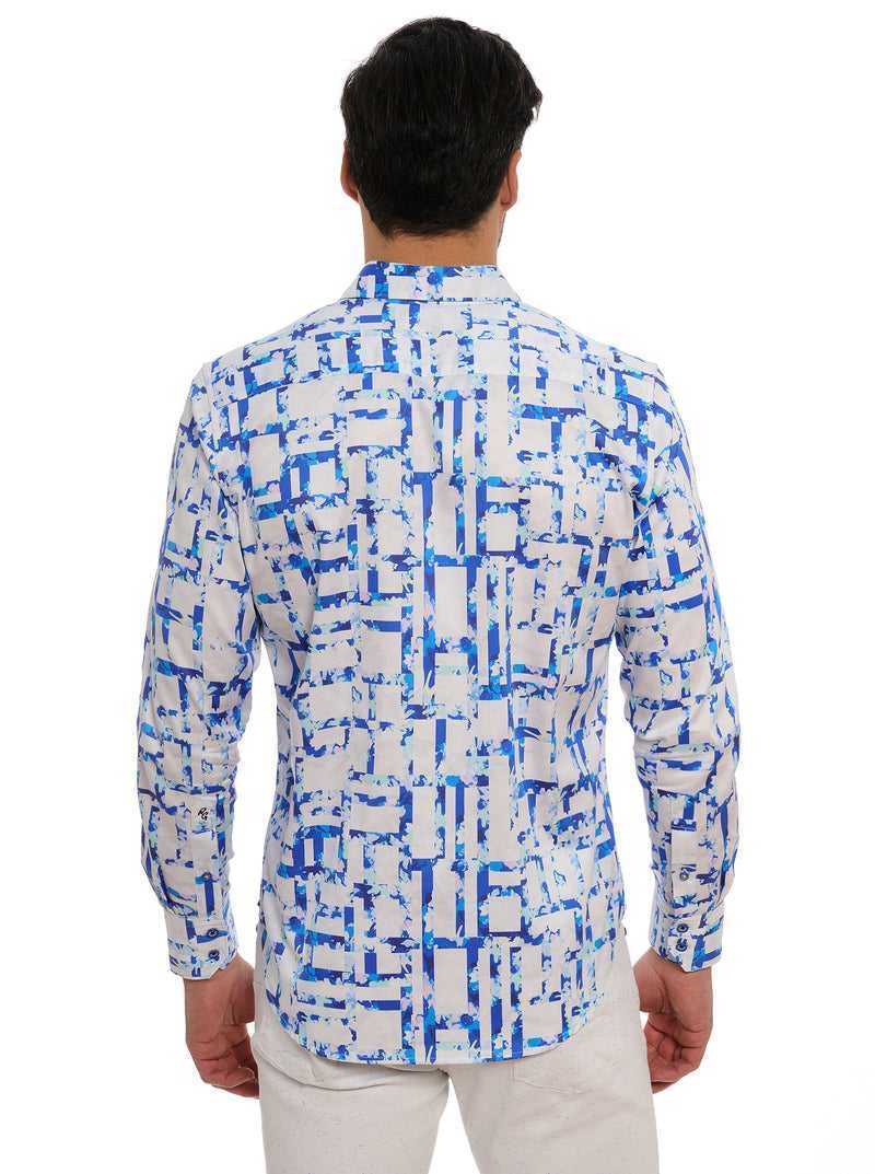 Robert Graham Triton Long Sleeve Button Down Shirt Big Niebieskie | EVNXPM067