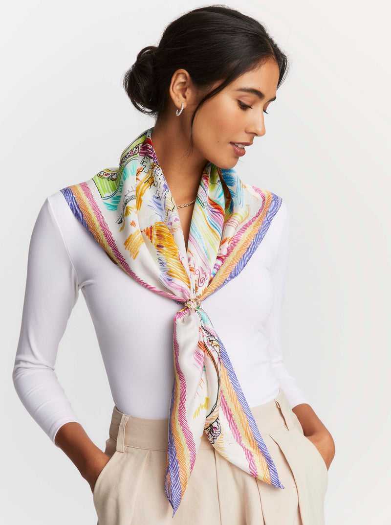 Robert Graham Wanderlust Ride Silk Scarf Multi | WRUHNP423